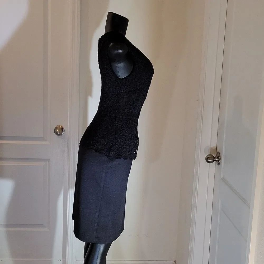 BRAND NEW CONNECTED APPAREL SLEEVELESS LACE TOP DRESS - Picture 8 of 16